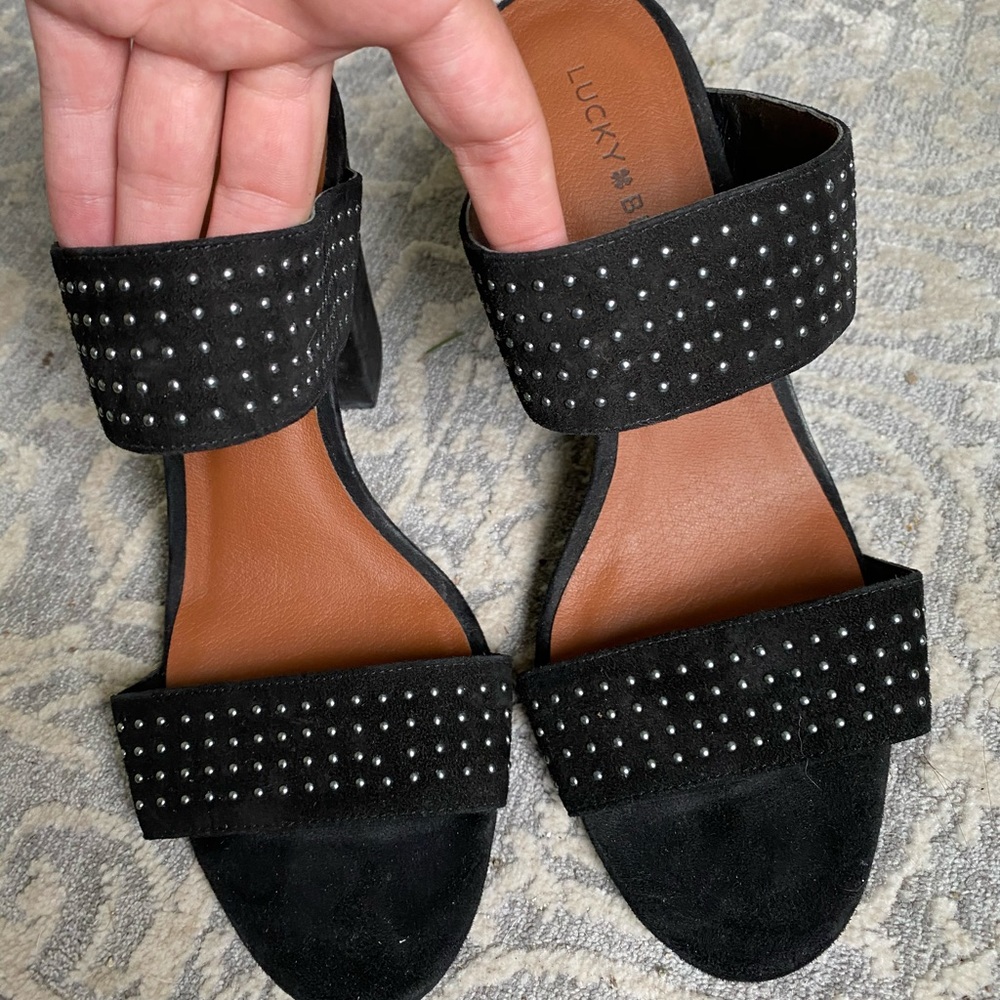 Lucky Brand Black Sandal Heels